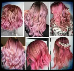 ألوان صبغات الشعر واسمائها 2022 باللون الوردي